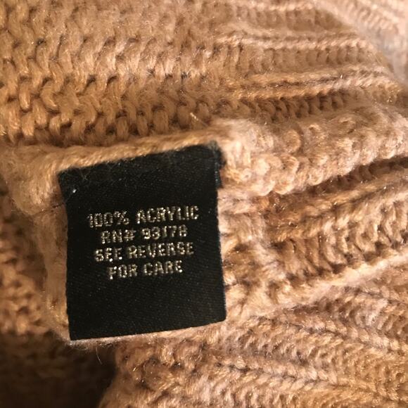 Tan Catherine Malandrino open weave knit sweater SZ XS - Picture 9 of 9